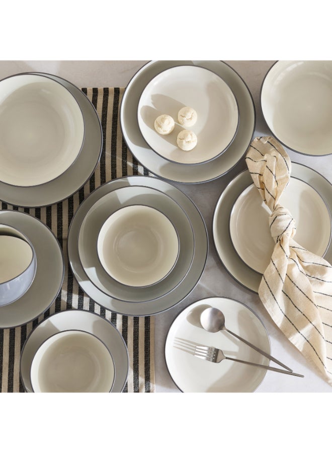 Home Box Eleganza 16-Piece Dinner Set - Gray - Image 1